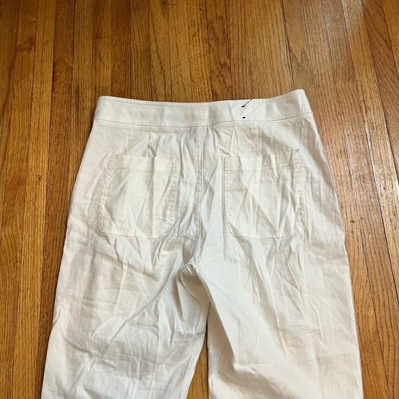 Trina Turk INC Pants Womens 4 White Side Stripe Linen Blend Straight - Picture 4 of 13